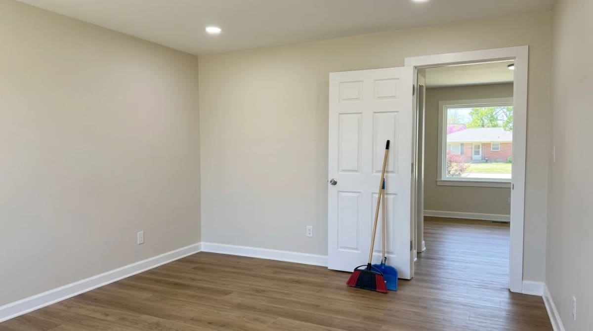 Room left clean after the job